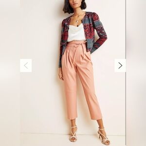 Anthropologie Chelsea Tapered Faux Leather Pants Size 26